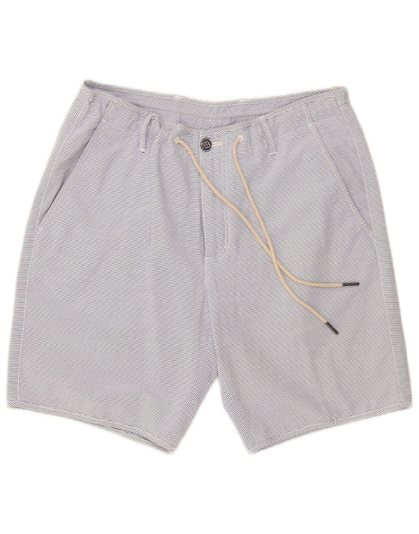 Pantaloncini chino da uomo Massimo Dutti EU 42 Large W32 Cotone gessato blu