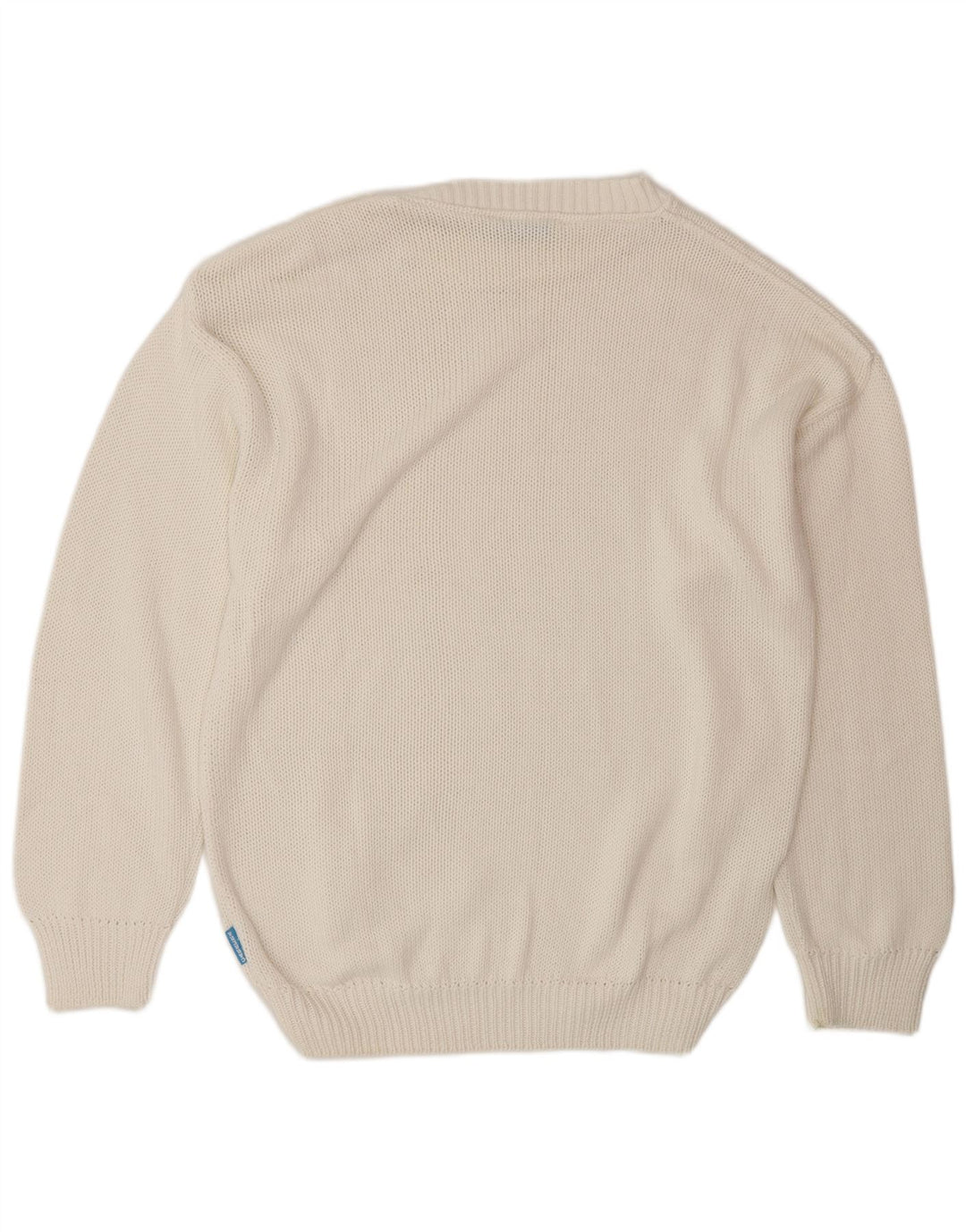 Maglione maglione girocollo da uomo Carrera XL in cotone bianco