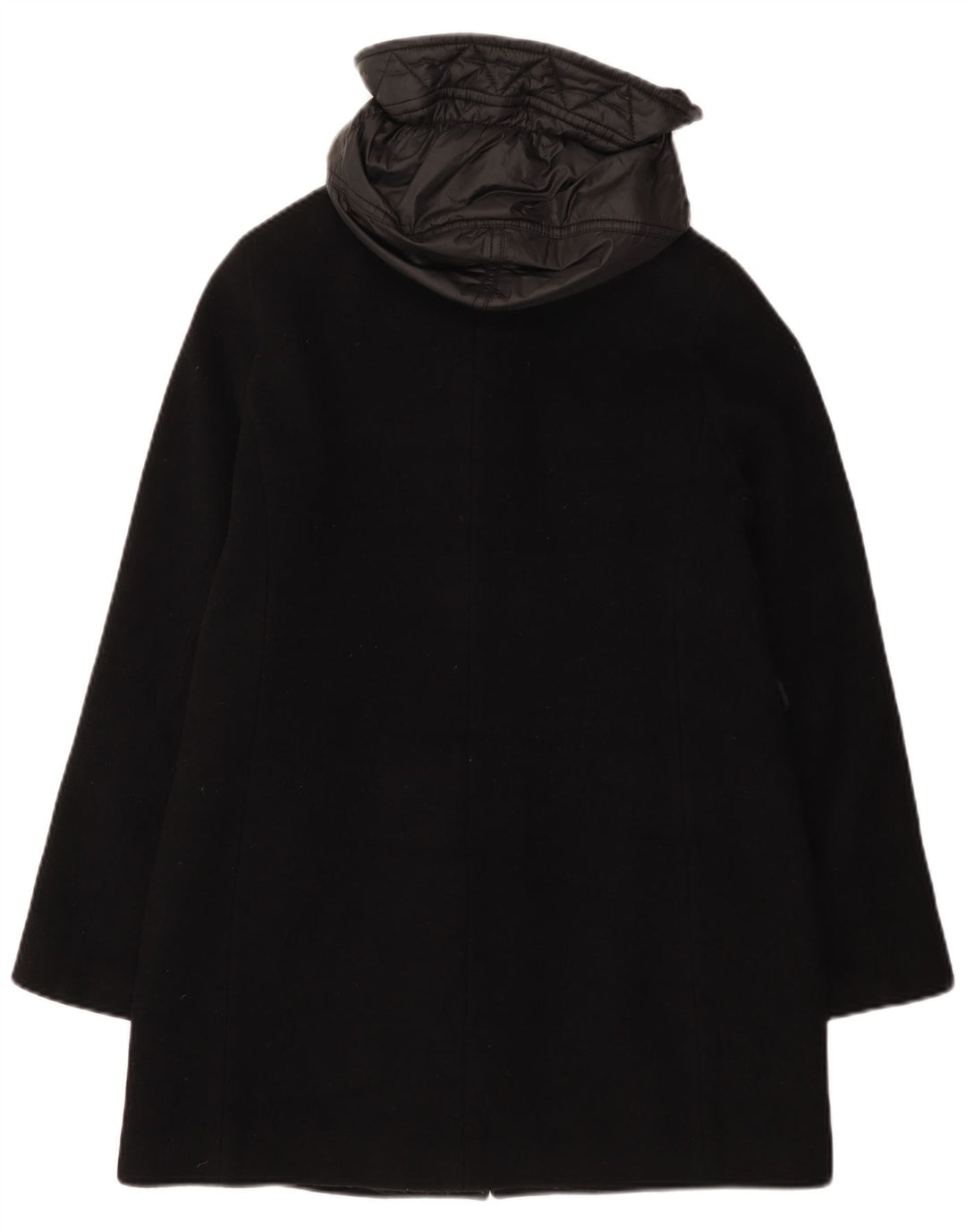 Fay Giacca a vento da donna con cappuccio attiva/disattiva UK 14 Large in lana nera