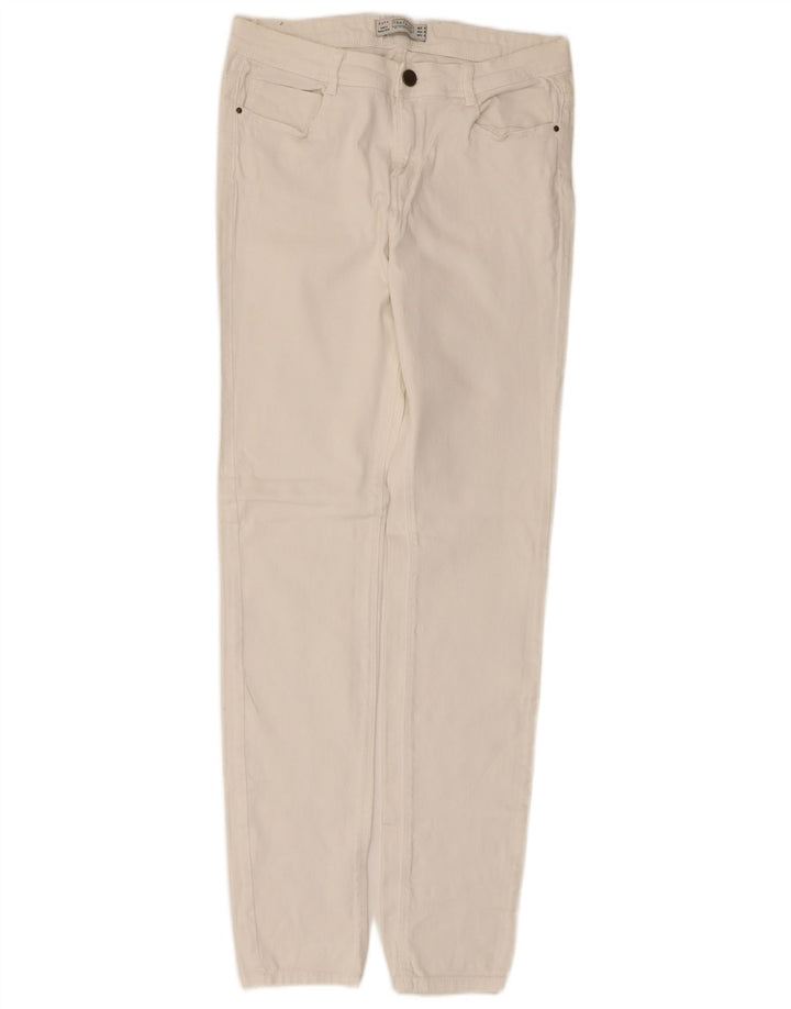 Jeans Zara Trafaluc Slim da donna EU 40 Medio W30 L30 Bianco