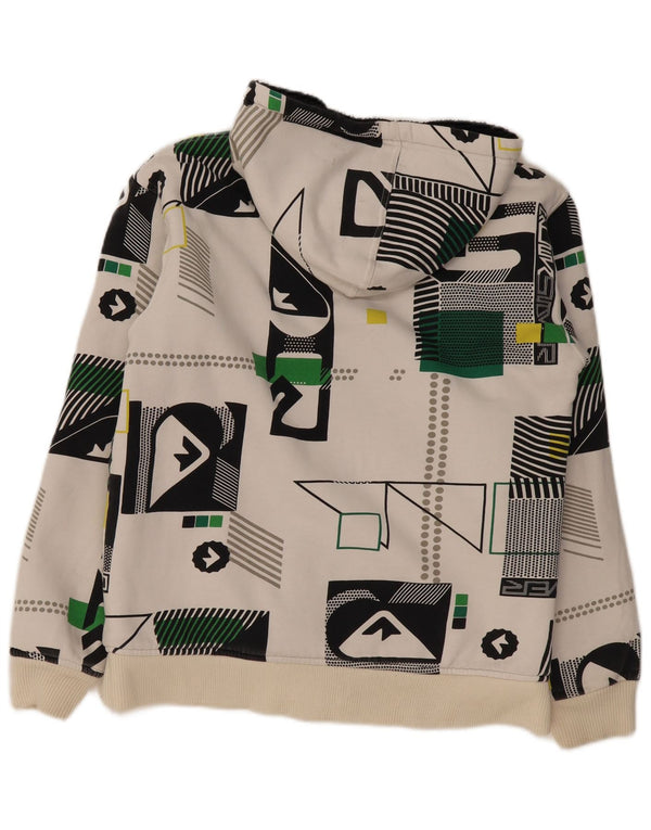 Maglione con cappuccio e zip grafica Quiksilver per ragazzi 15-16 anni Bianco geometrico