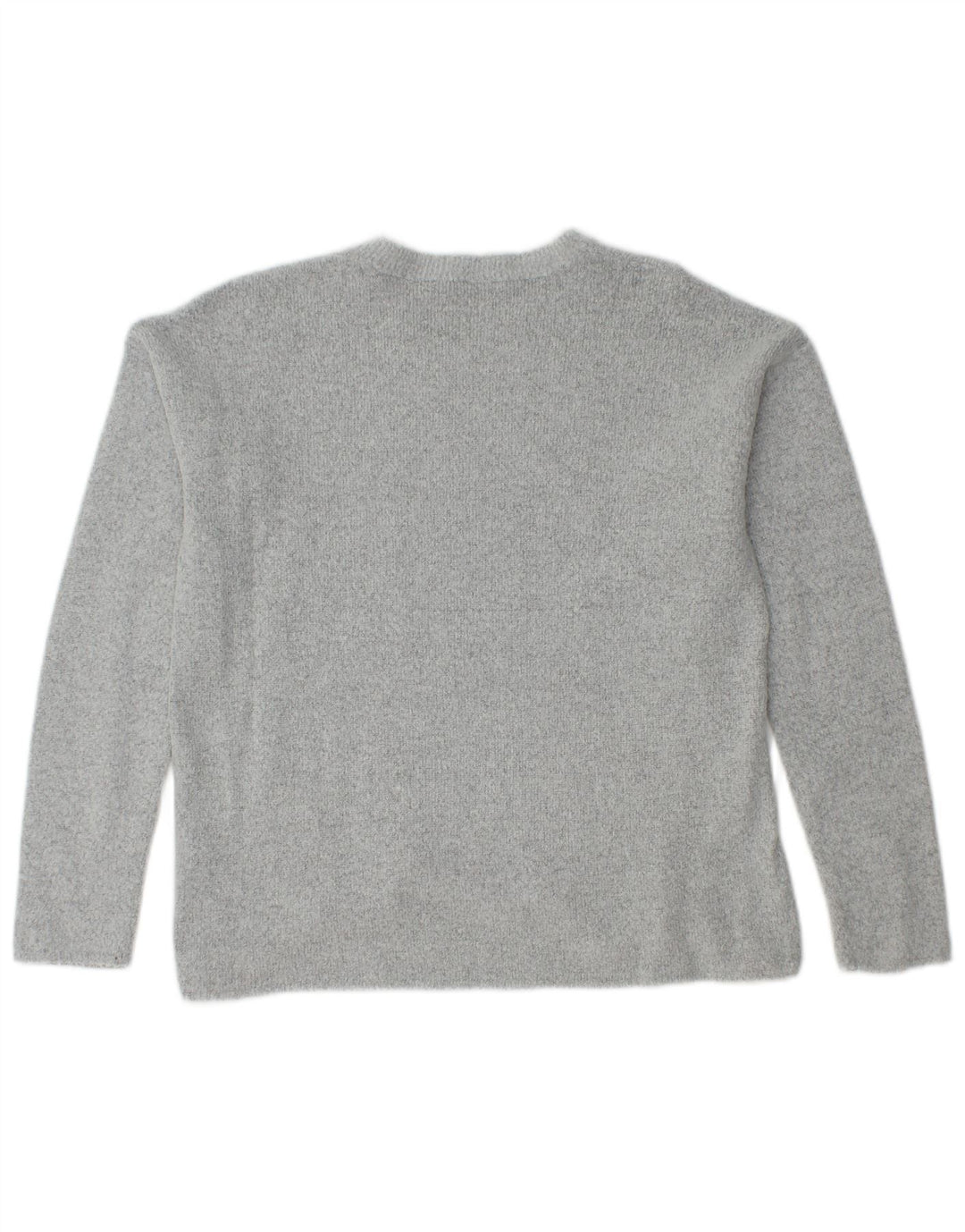 Maglione maglione girocollo con grafica da donna Benetton UK 12 Grigio medio chiazzato