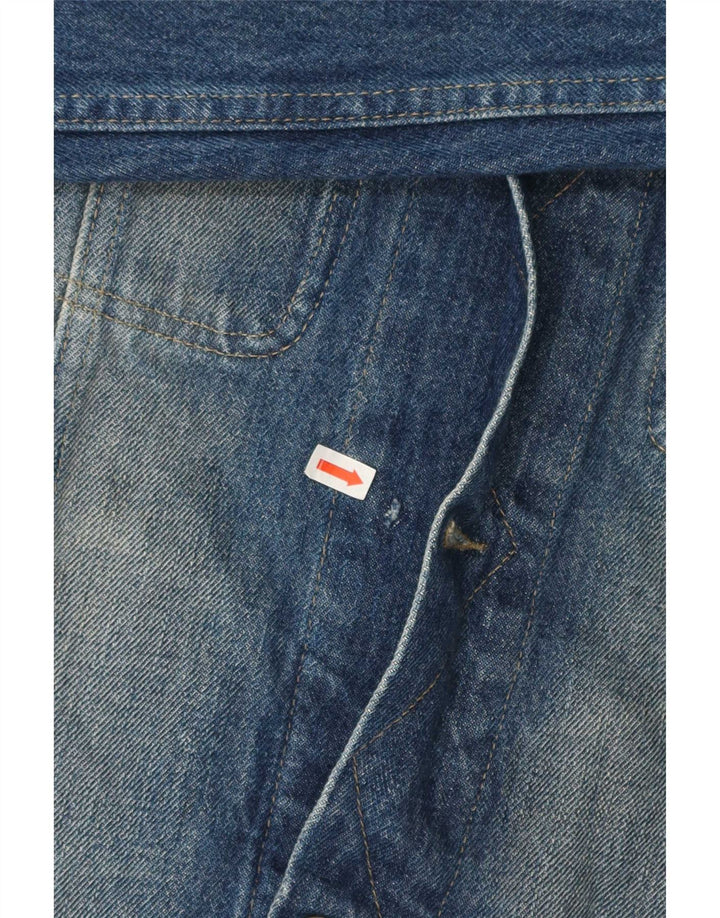 Giacca di jeans vintage da uomo UK 44 2XL cotone blu