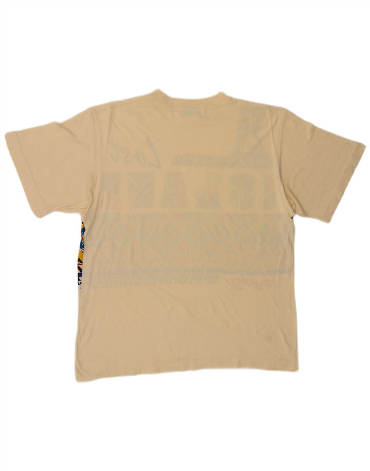 T-shirt grafica da uomo Byblos Top grande in cotone beige