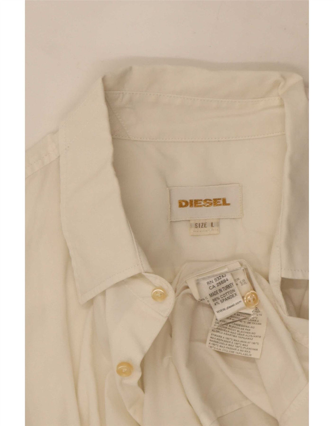 Camicia da uomo Diesel Large in cotone bianco
