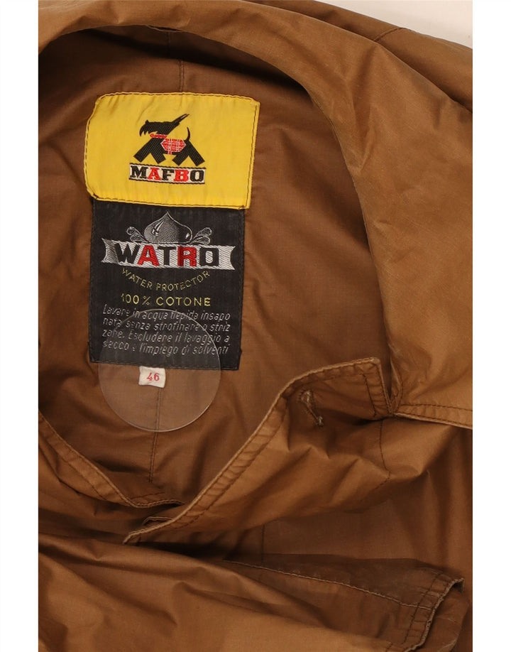 Trench Uomo Mafbo IT 46 Small Marrone Cotone