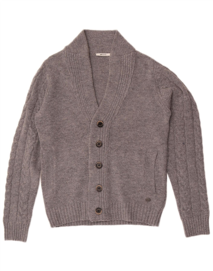 Maglione Cardigan Uomo Gas Piccolo Grigio Lana