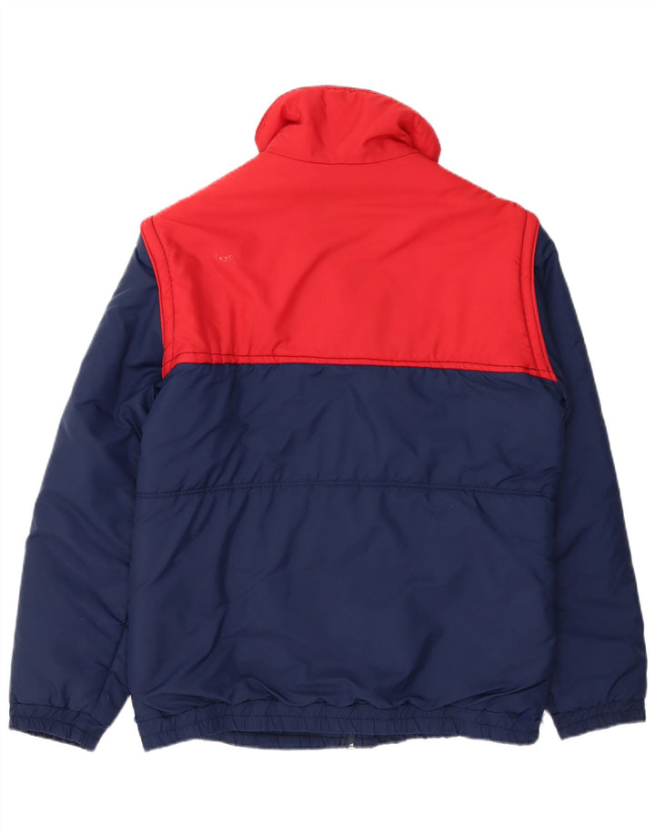 Giacca imbottita da uomo VINTAGE UK 38 medio blu navy color block in poliammide