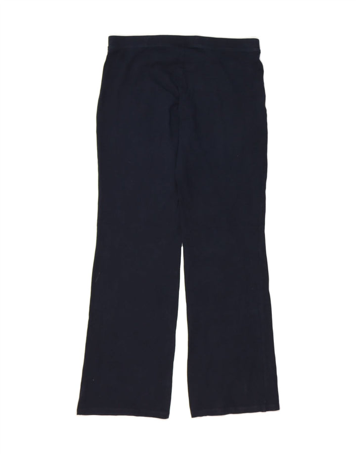MARKS & SPENCER Womens Tracksuit Trousers UK 12 Medium Navy Blue Cotton Vintage Marks & Spencer and Second-Hand Marks & Spencer from Messina Hembry 