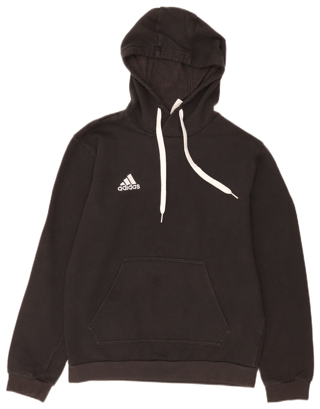 Felpa con cappuccio da uomo Adidas Small in cotone nero
