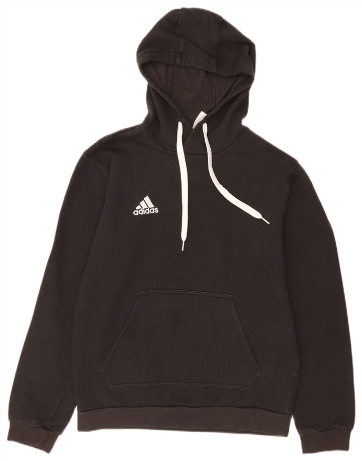 Felpa con cappuccio da uomo Adidas Small in cotone nero