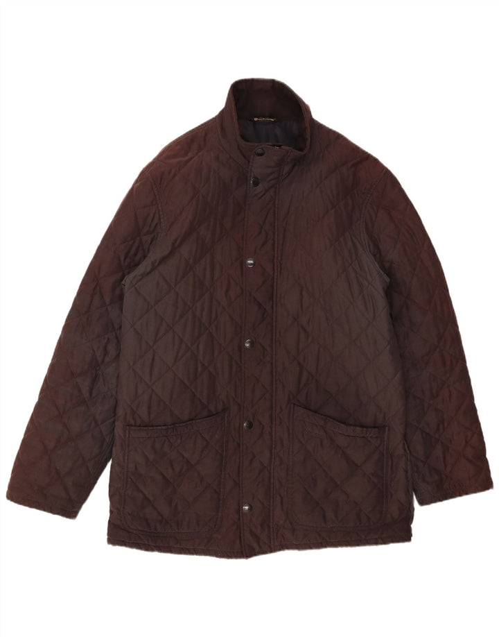 BARBOUR Giacca trapuntata da uomo UK 38 Poliestere marrone medio