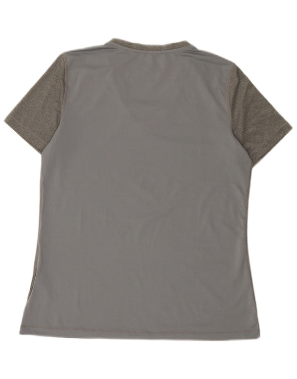 T-shirt Nike Dri Fit da donna, taglia UK 14, grande, in poliestere grigio