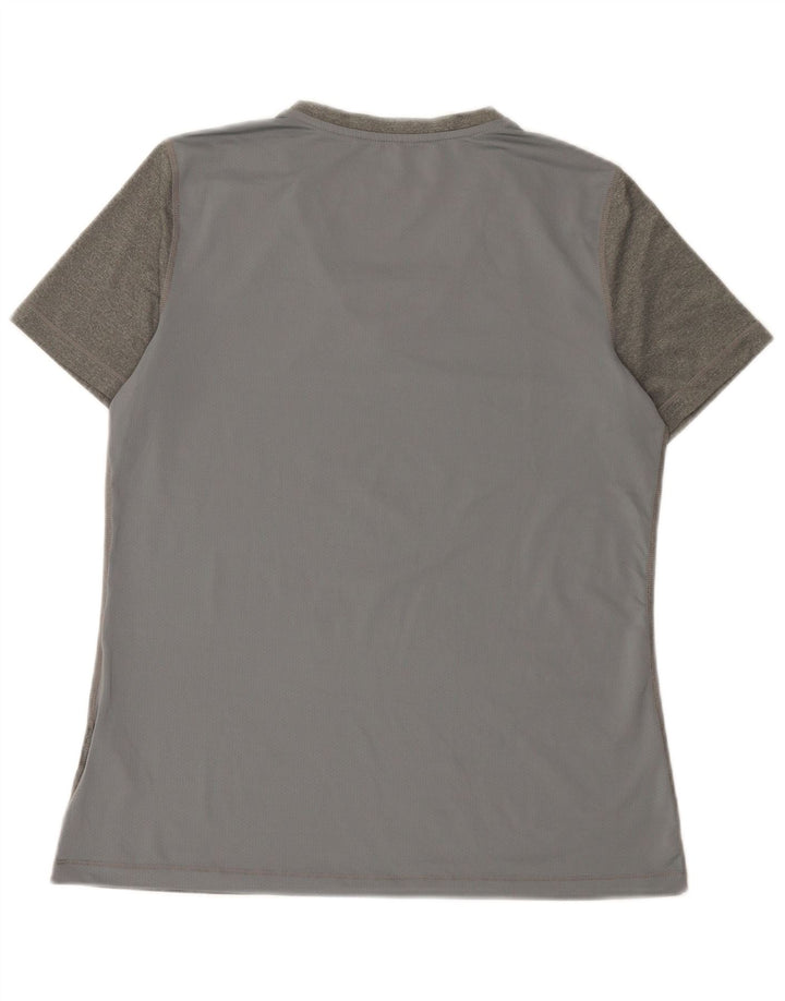 T-shirt Nike Dri Fit da donna, taglia UK 14, grande, in poliestere grigio