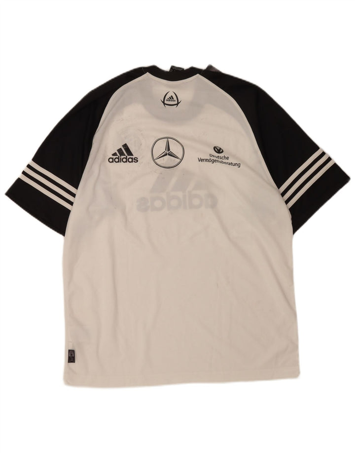 Maglietta grafica da uomo Adidas Top UK 40/42 Poliestere color block bianco medio