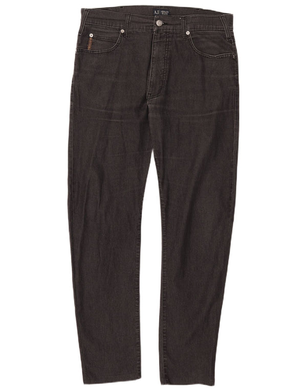 Jeans slim da uomo Armani W33 L29 cotone nero
