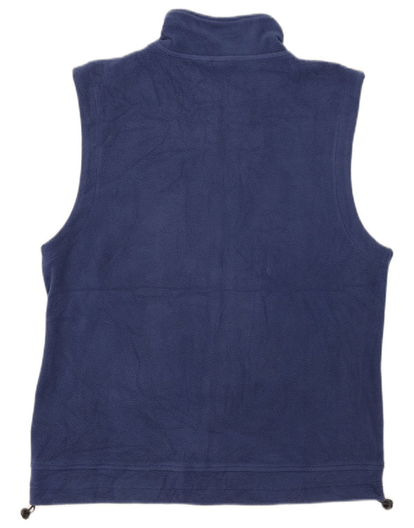 Gilet in pile da uomo canadese UK 42 XL blu poliestere