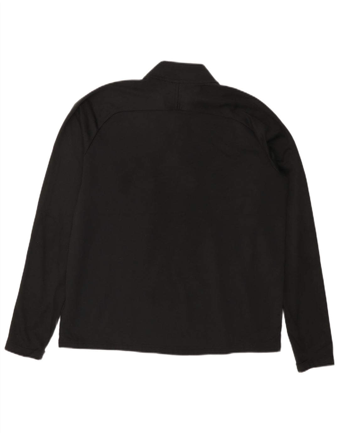 NIKE Maglia da ginnastica da uomo Dri Fit con zip e collo, grande, color block nero