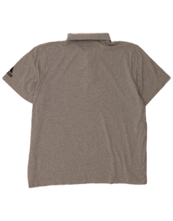 Polo Adidas da uomo 2XL in cotone grigio