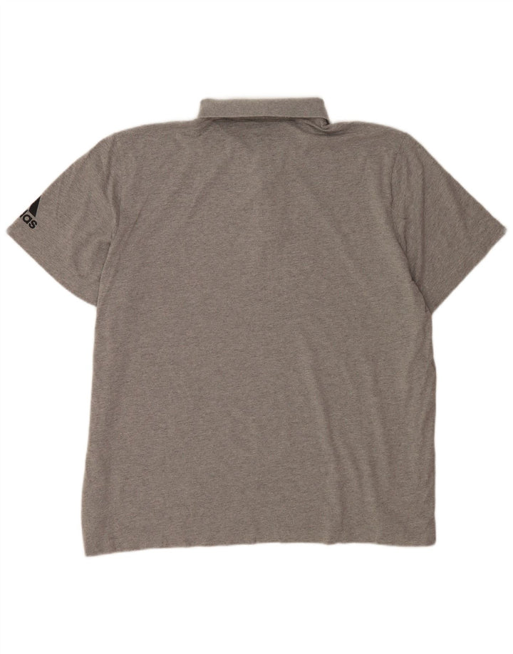 Polo Adidas da uomo 2XL in cotone grigio