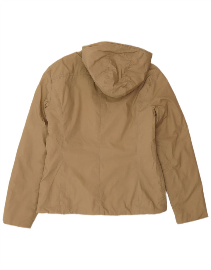 Giubbotto bomber con cappuccio da donna Zara UK 14 Poliestere beige medio