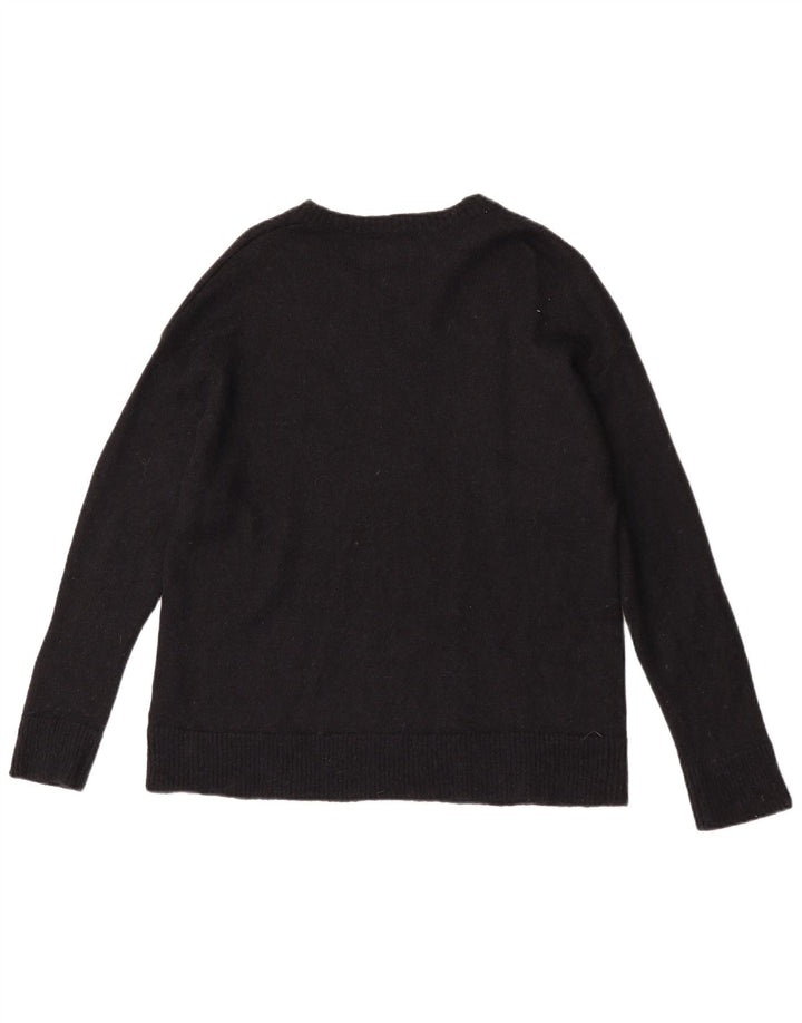 Maglione maglione con scollo a barca grafico da uomo Calvin Klein Jeans nero medio