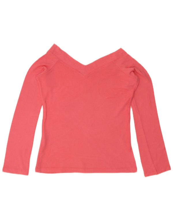 Top Zara da donna a maniche lunghe UK 12 Large rosa in viscosa