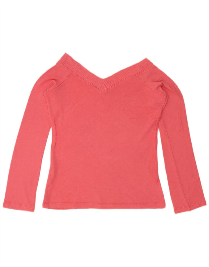 Top Zara da donna a maniche lunghe UK 12 Large rosa in viscosa