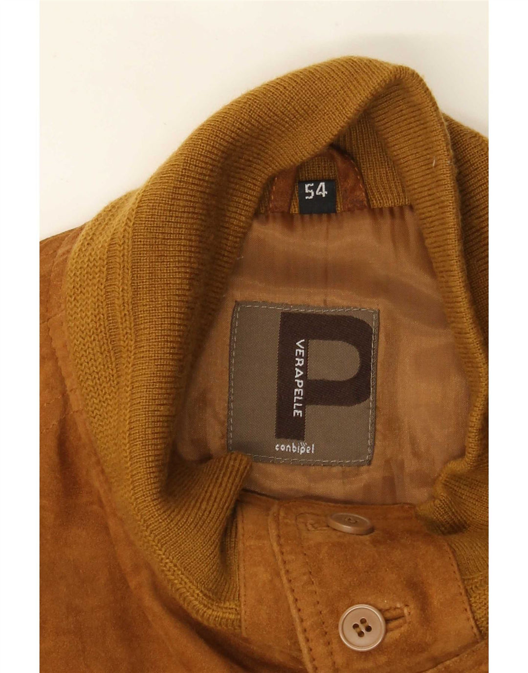 Bomber Uomo In Pelle Scamosciata Conbipel IT 54 XL Pelle Marrone