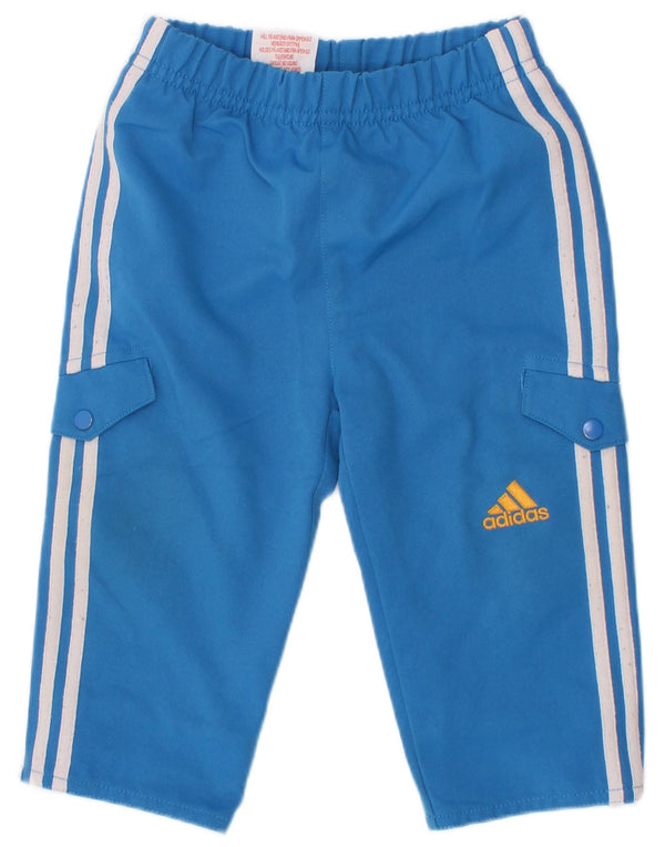Pantaloni da tuta cargo Adidas da bambino 6-9 mesi in poliestere blu