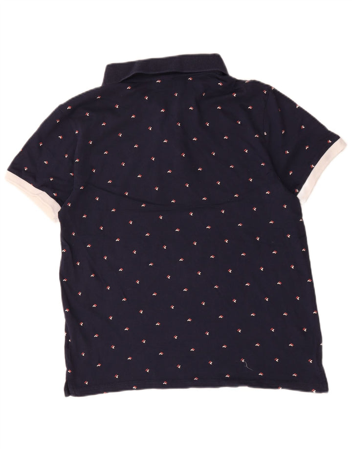 Polo da uomo Fila XL in cotone screziato blu navy