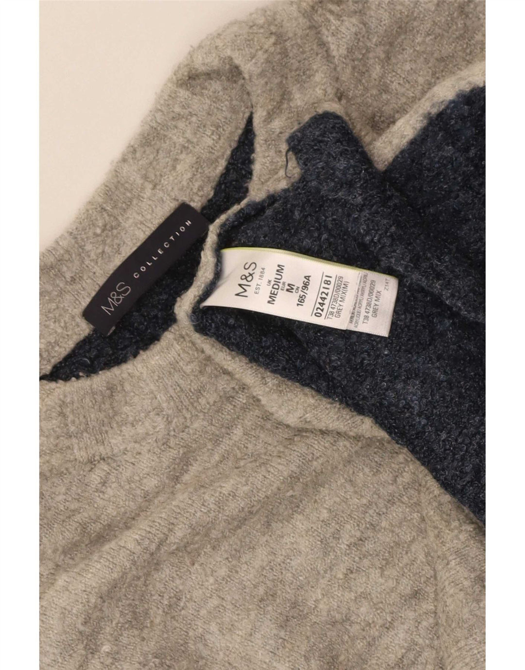 Maglione maglione girocollo da donna Marks & Spencer UK 14 Grigio medio