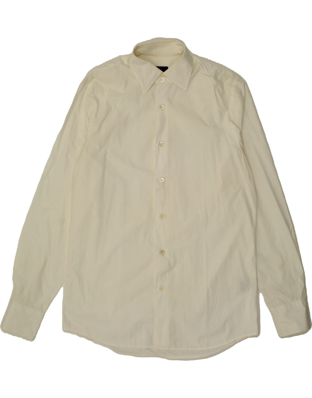GAS Mens Shirt Size 16 Large White Cotton Vintage Gas and Second-Hand Gas from Messina Hembry 