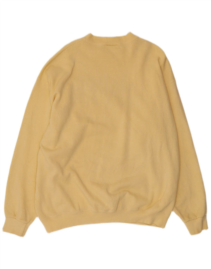 Felpa grafica da uomo LEE Jumper XL in cotone giallo