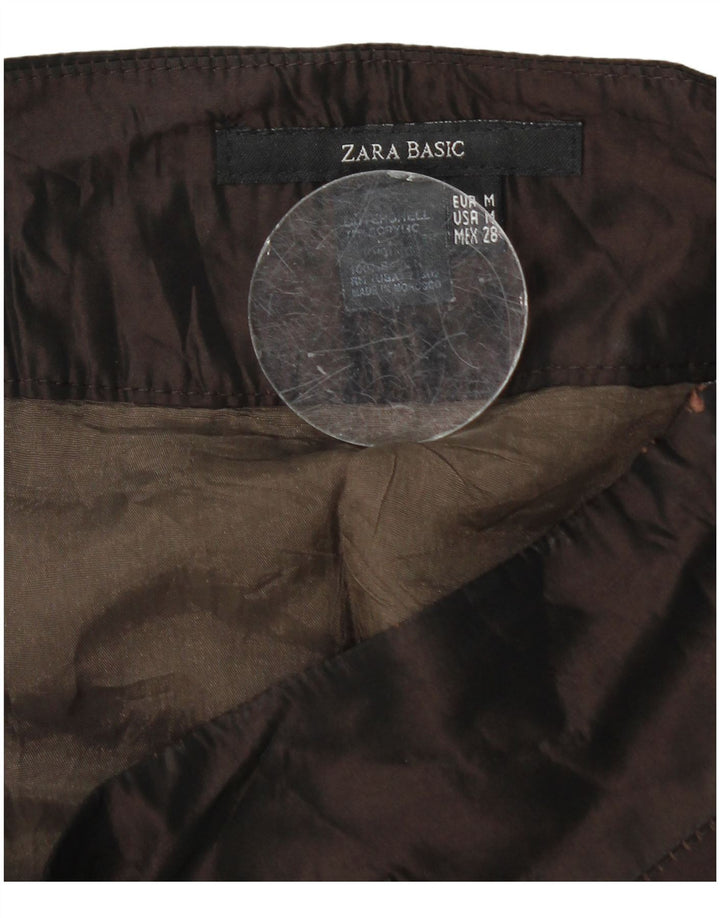 Gonna a trapezio da donna Zara media W28 Rayon marrone