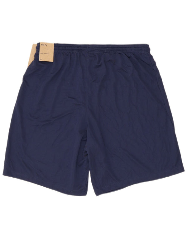 Pantaloncini sportivi Nike da uomo Dri Fit grandi in poliestere blu navy