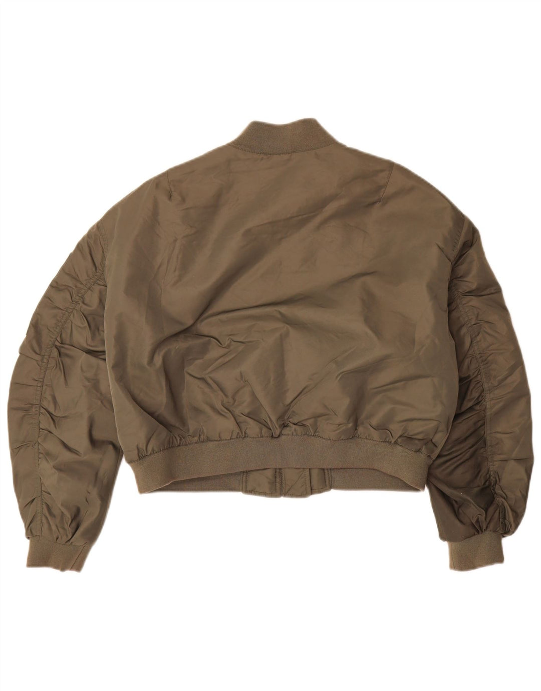 Giacca da aviatore da volo oversize corta da donna Zara UK 14 media cachi
