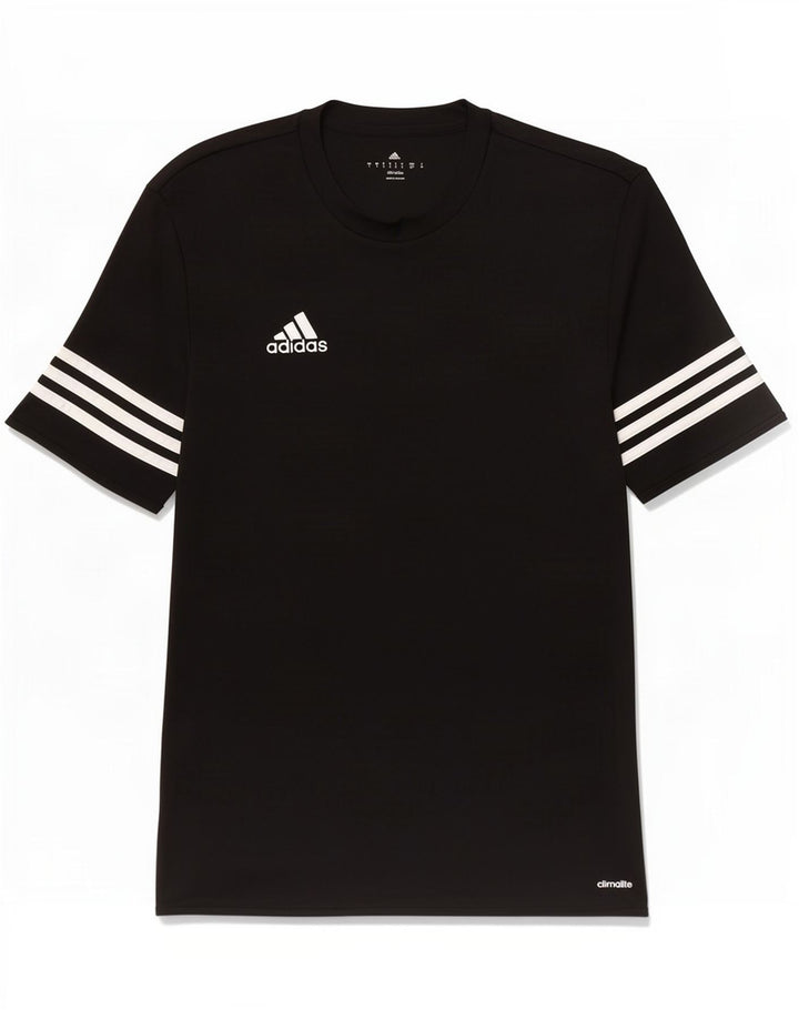 T-shirt Adidas Climalite da uomo piccola piccola in poliestere nero