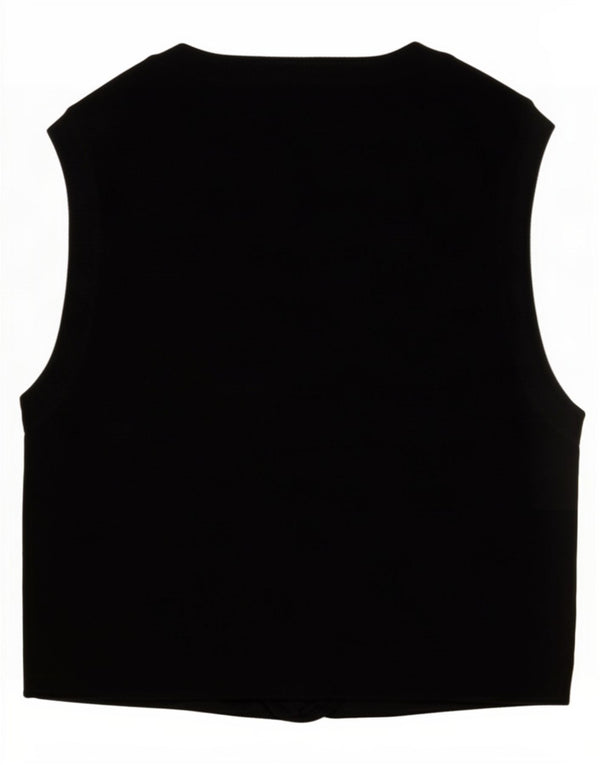 Zara Womens Crop Vest Top UK 8 Small Black Viscose