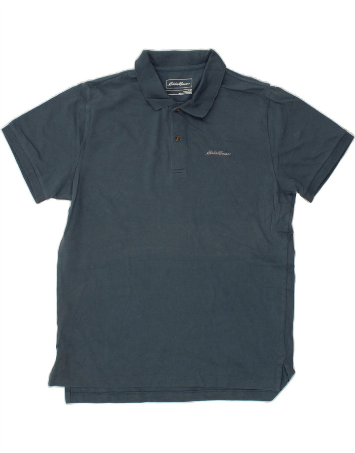 EDDIE BAUER Mens Polo Shirt Large Blue Cotton Vintage Eddie Bauer and Second-Hand Eddie Bauer from Messina Hembry 