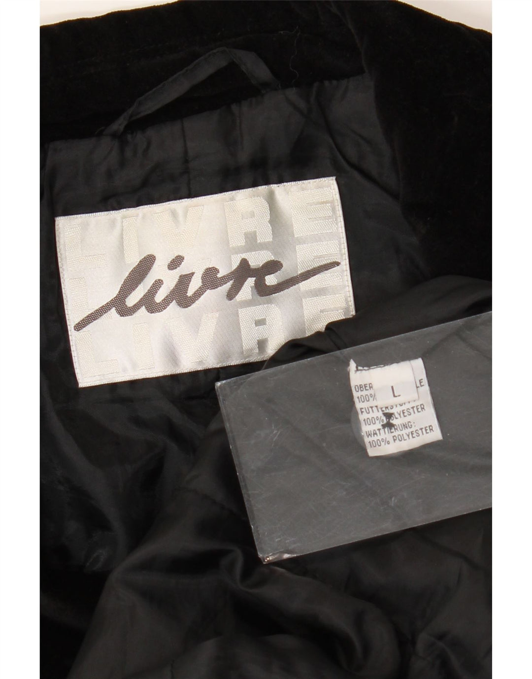 Giacca blazer doppiopetto militare da donna Livre UK 16 grande nera