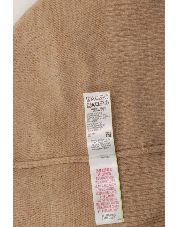 Maglione maglione a collo alto da donna Marks & Spencer UK 14 Beige medio