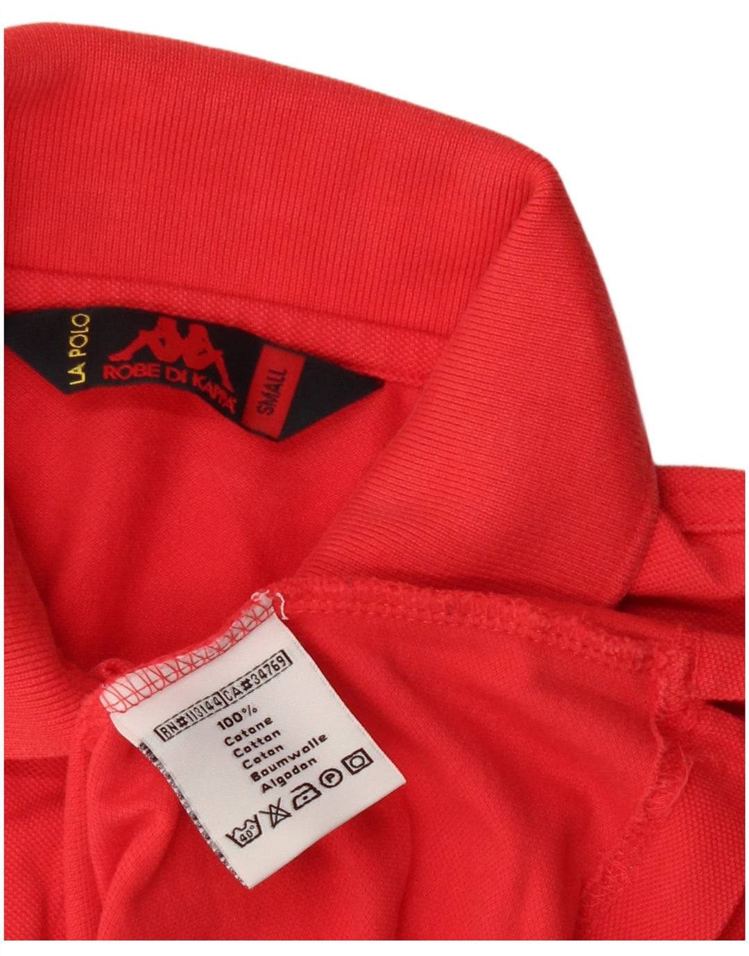 Polo Kappa da donna UK 10 piccola rossa in cotone