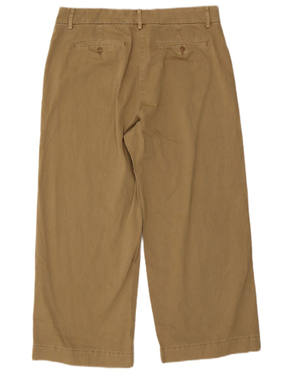Pantaloni casual dritti corti da donna J. Crew US 12 Large W34 L24 Beige