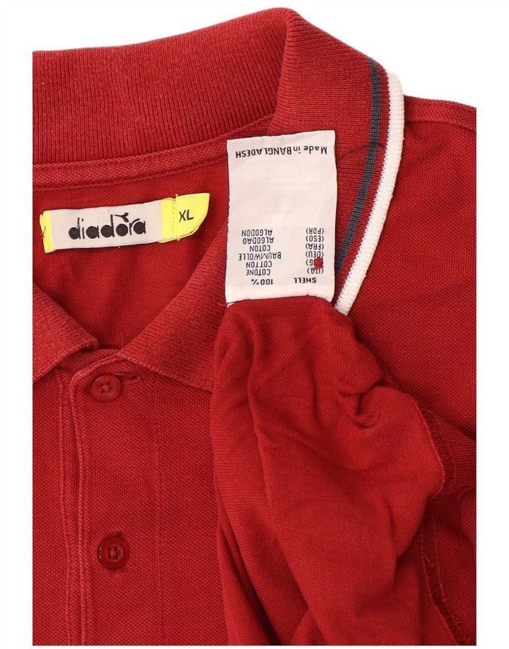 Polo Diadora Uomo XL Rosso Cotone