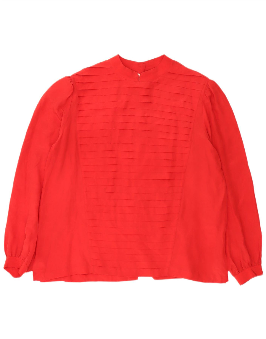 Camicetta camicia vintage da donna EU 42 grande seta rossa