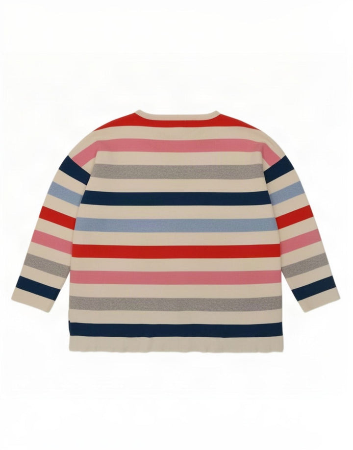 Top camicetta da donna Joules UK 14 grande a righe multicolore