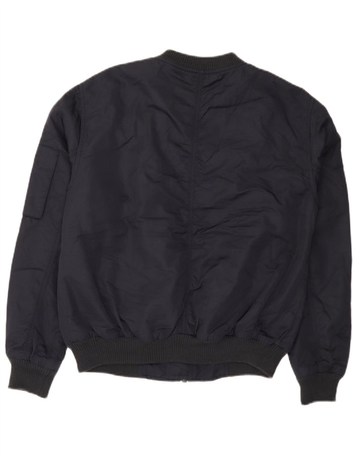 Topshop Bomber da donna UK 12 medio blu navy poliestere