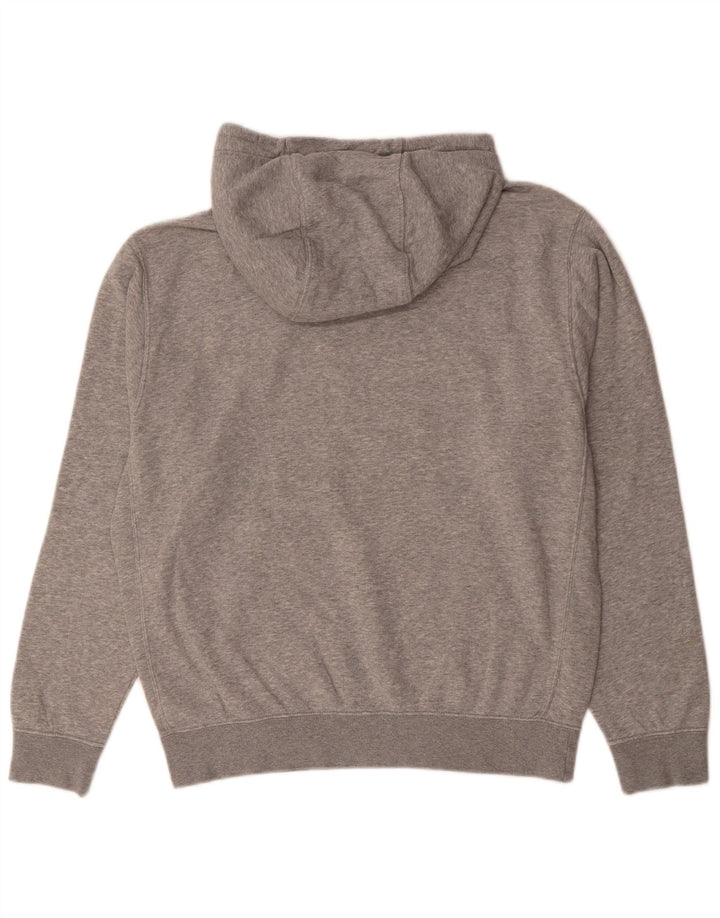 NIKE Mens Graphic Hoodie Jumper Medium Grey Cotton