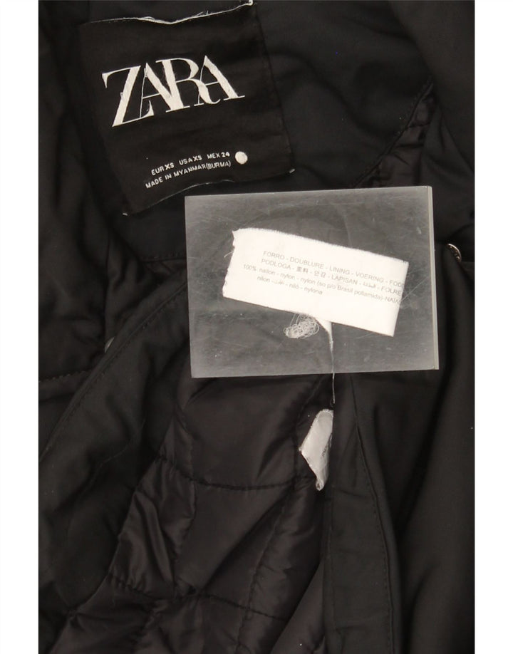 Giacca imbottita oversize da donna Zara UK 6 XS nylon nero